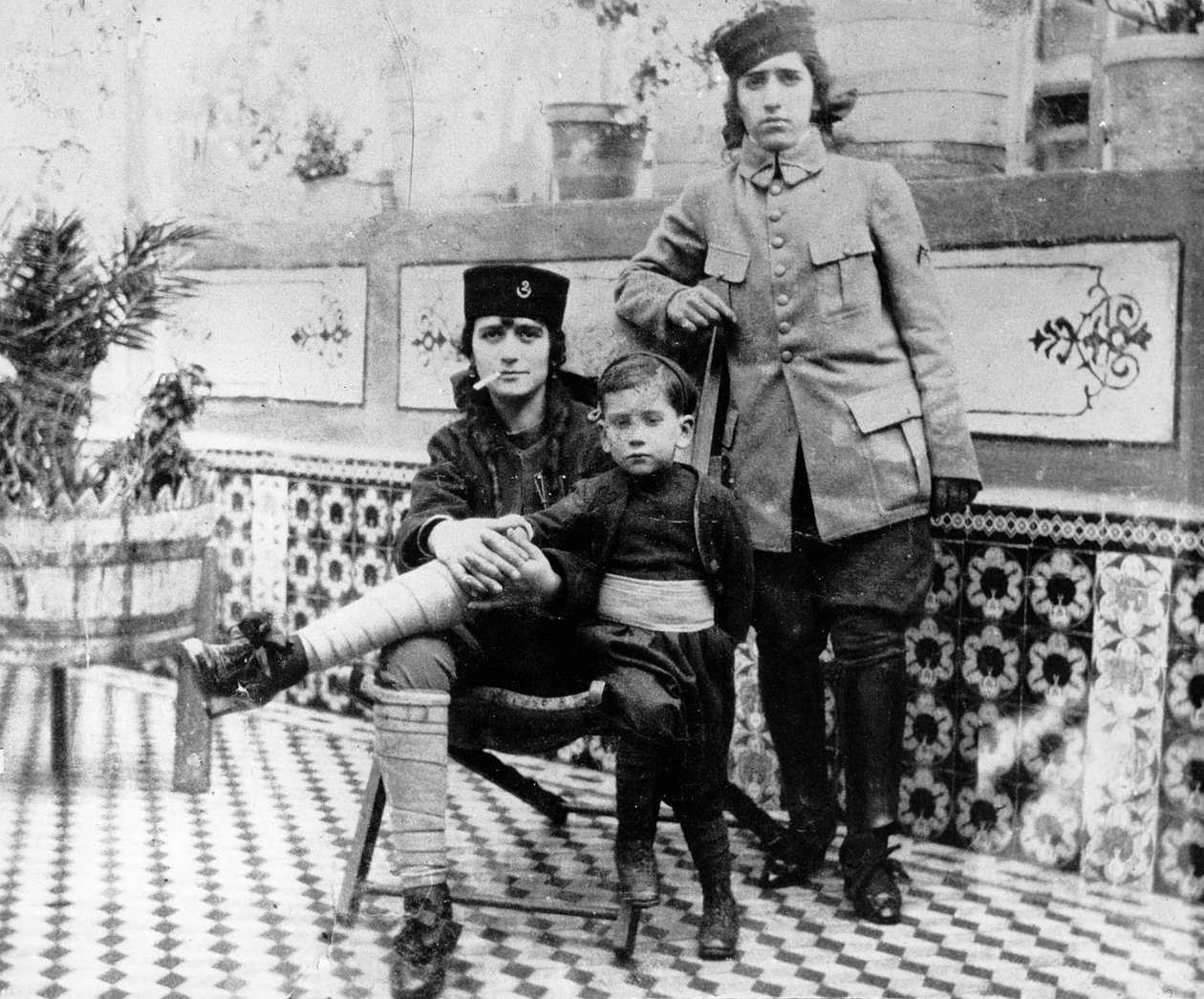Judisk familj i Algeriet, 1917 av French Photographer