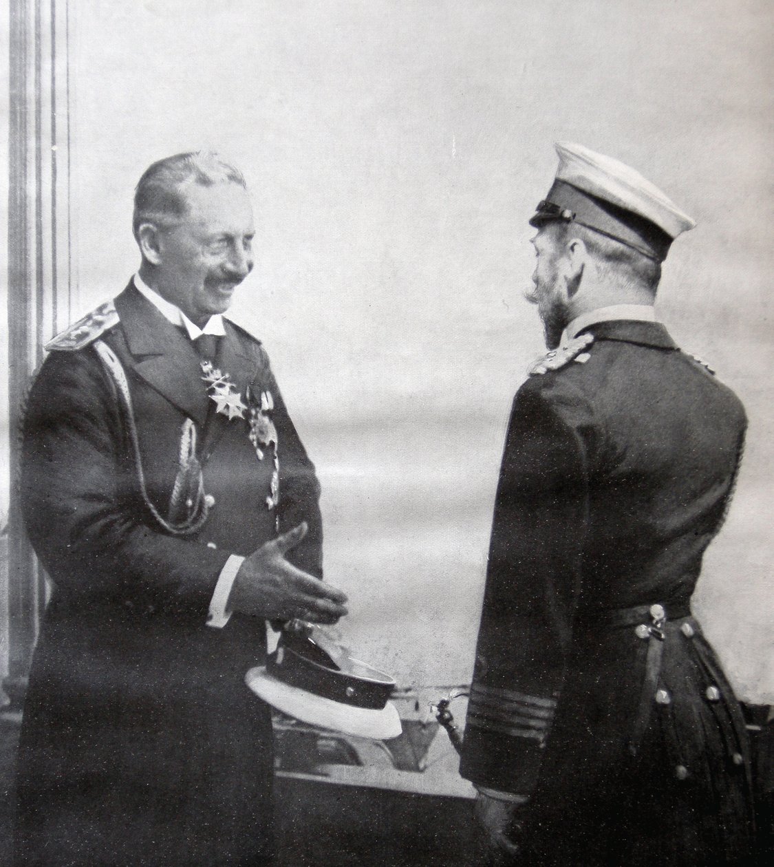 Kaiser Wilhelm II och tsar Nicholas II, 1914 av French Photographer