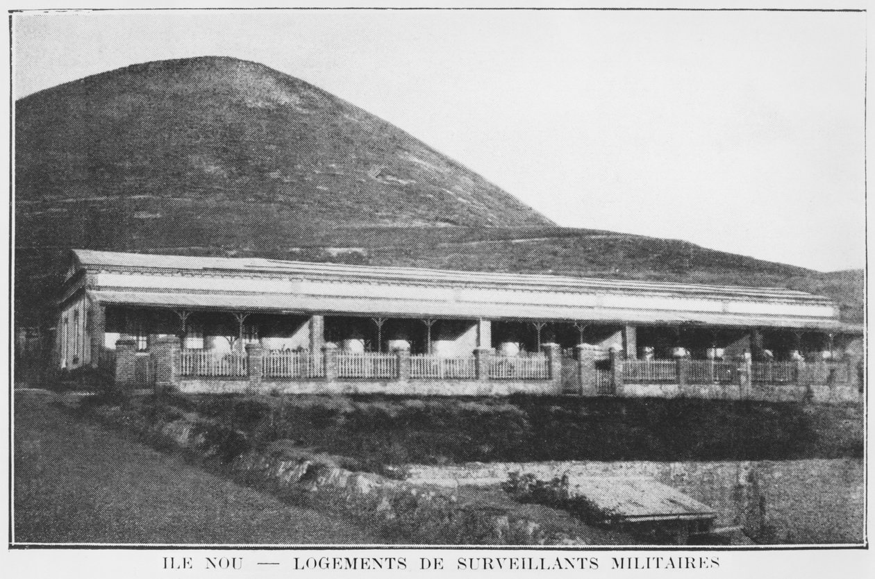 Nya Kaledonien, Isle of Nou, inhysning av militärvakterna, från La Depeche Coloniale, 1903 av French Photographer