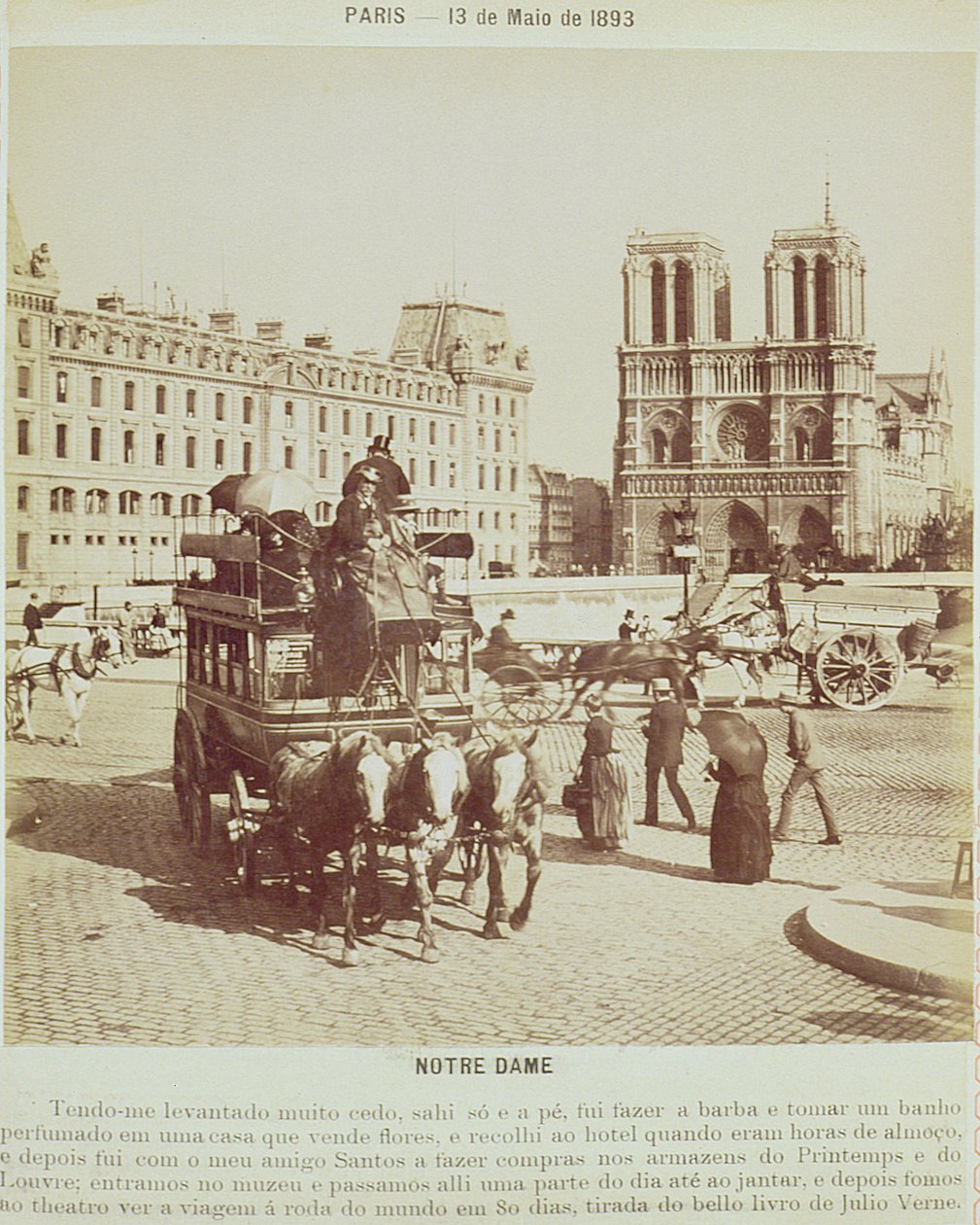 Notre Dame, Paris, 1893 av French Photographer