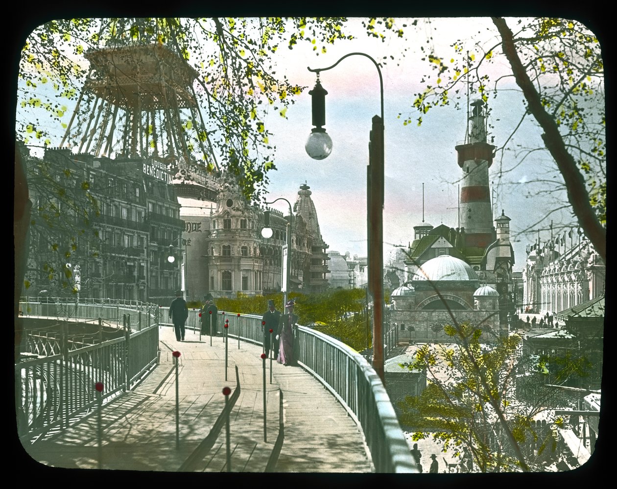 Parisutställning: Moving Sidewalk, 1900 (lanternbild) av French Photographer