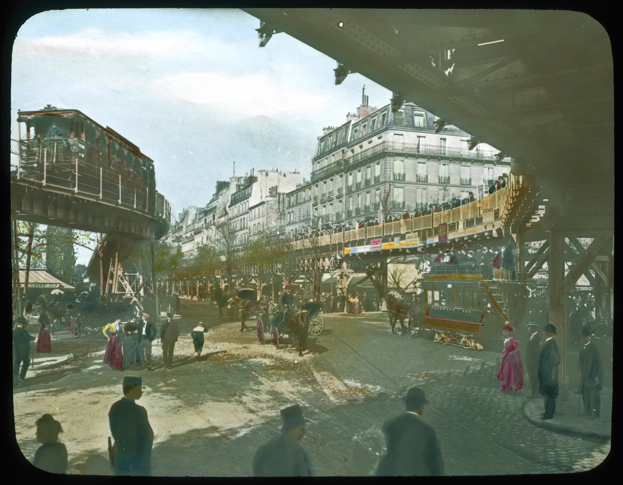Parisutställning: Rolling Platform, 1900 (lanternbild) av French Photographer