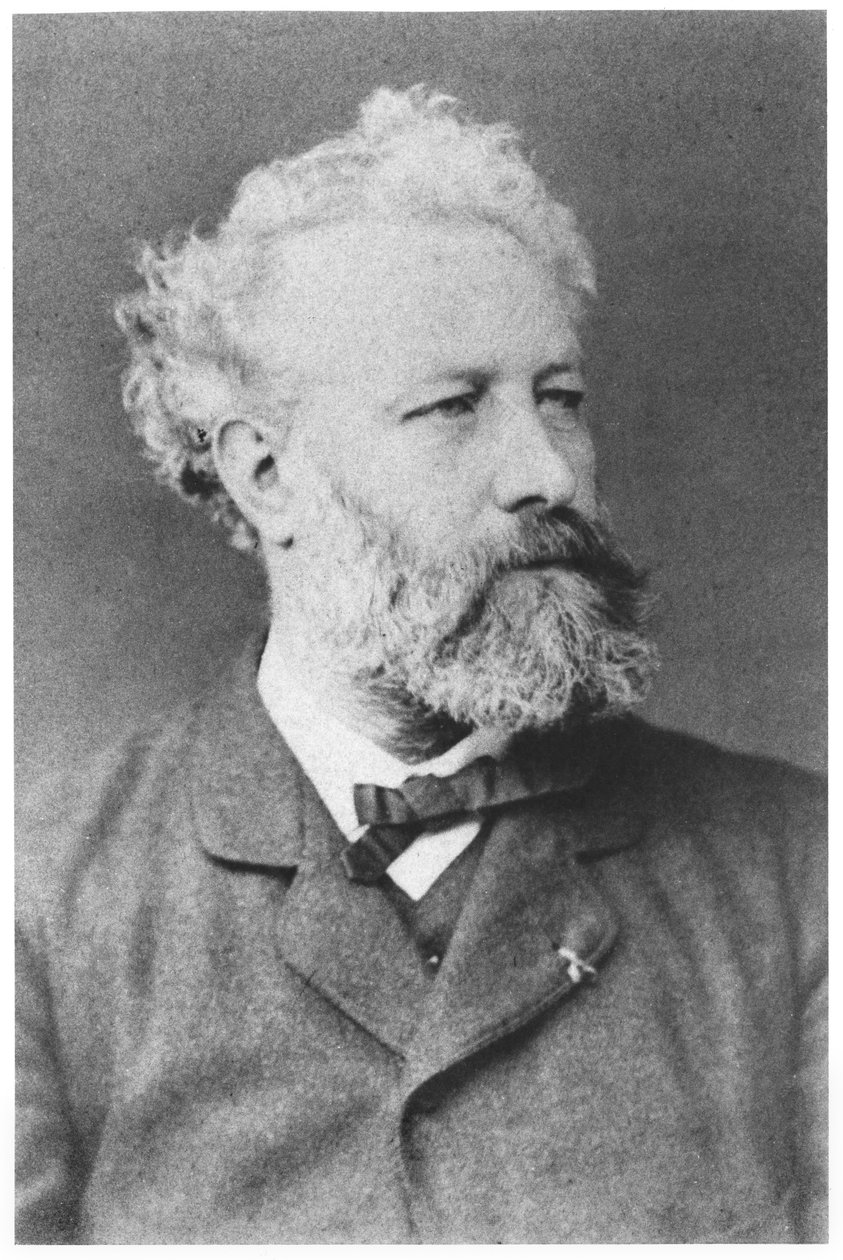 Porträtt av Jules Verne (1828-1905) sent 1800-tal av French Photographer