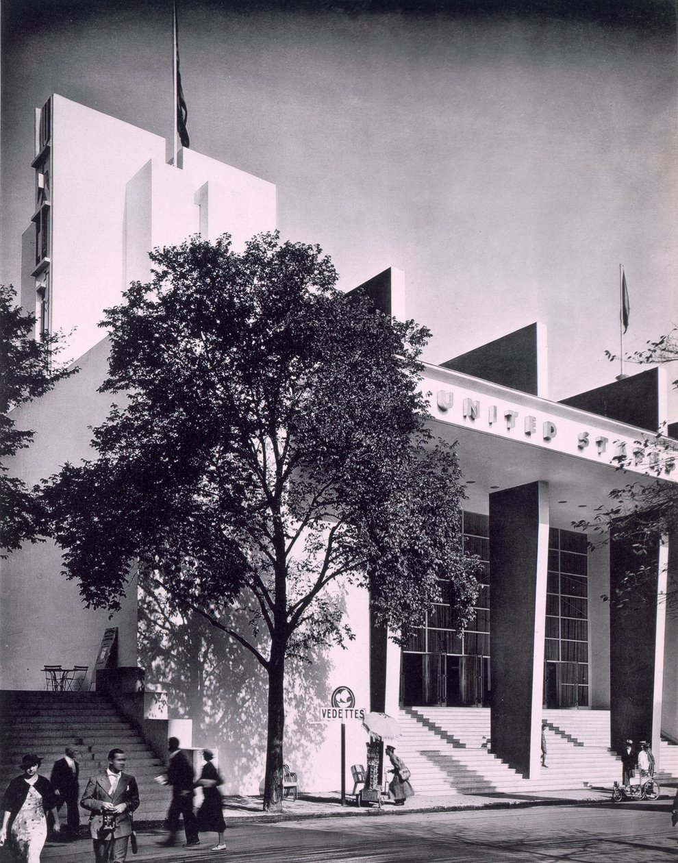 Den amerikanska byggnaden vid Paris International Exposition, 1937 av French Photographer