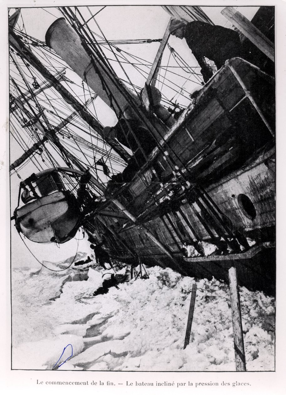 The Beginning of the End, från expedition till sydpolen av Ernest Shackleton (1874-1922) 1914-17 av French Photographer