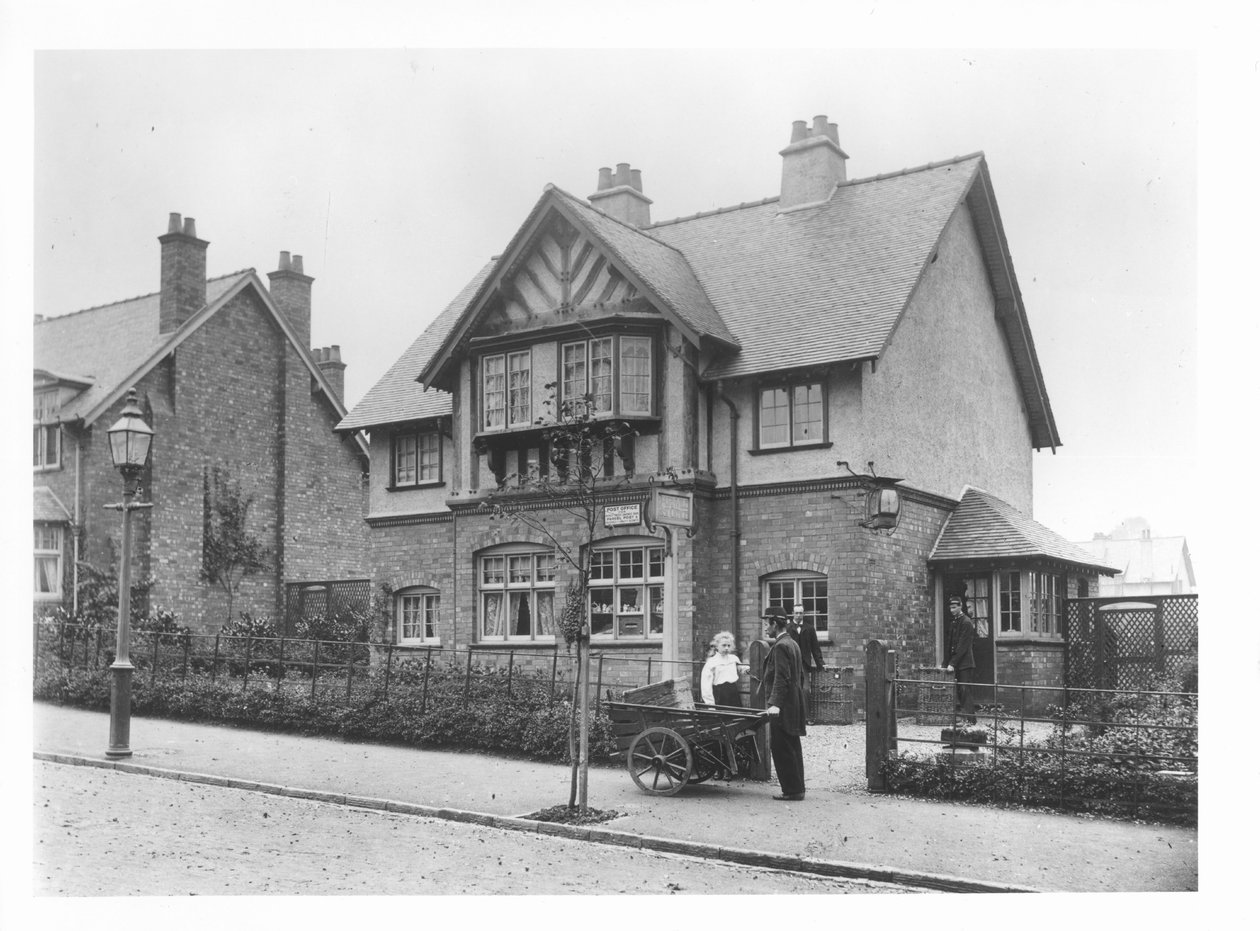 Postkontoret, Bournville, ca 1900 av French Photographer