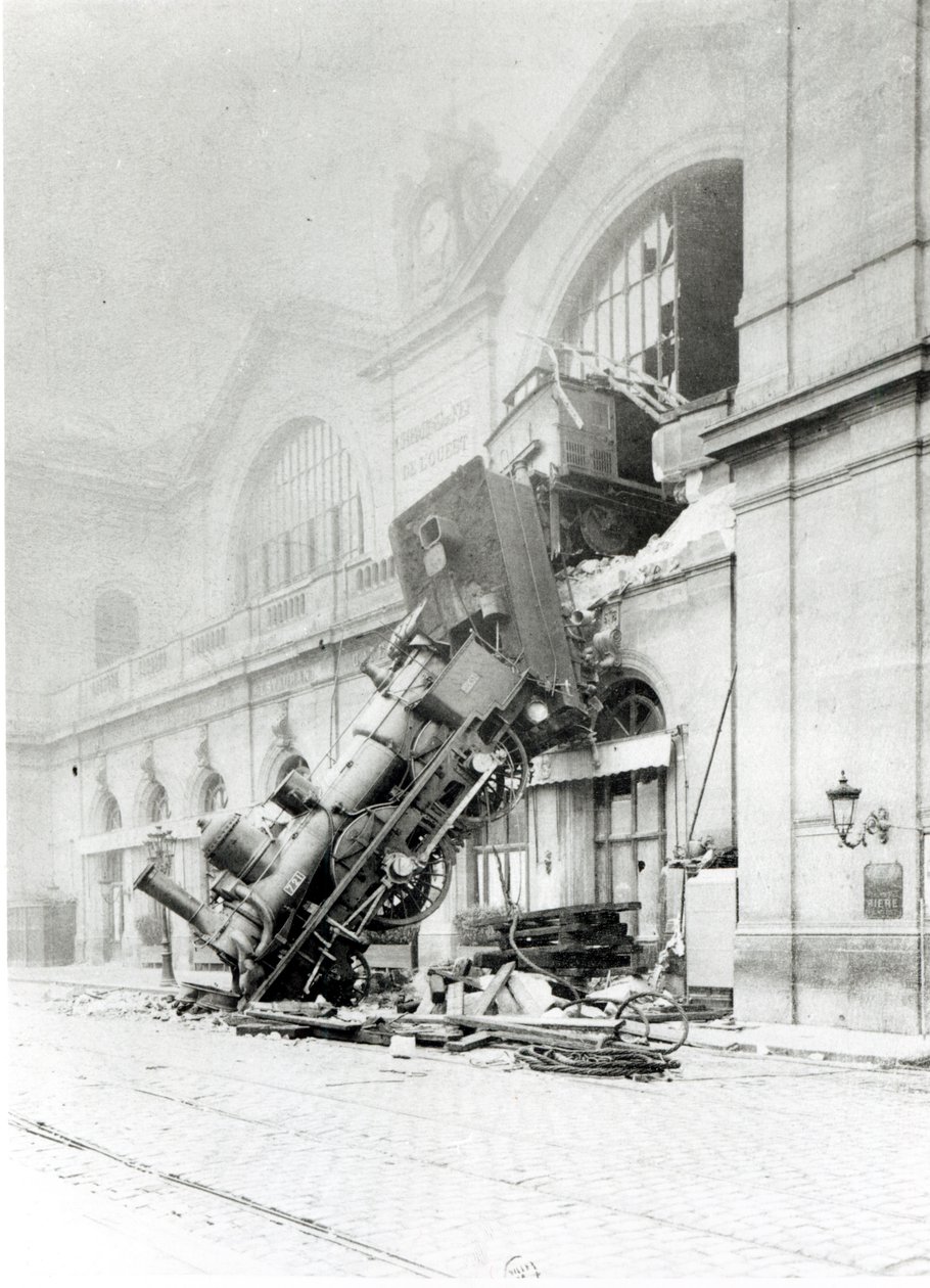 Tågolycka vid Gare Montparnasse i Paris den 22 oktober 1895 av French Photographer