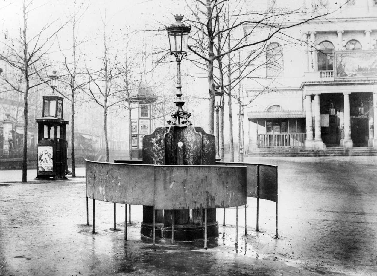 Vespasienne (offentlig pissoar) på Grands Boulevards, Paris, ca 1900 av French Photographer