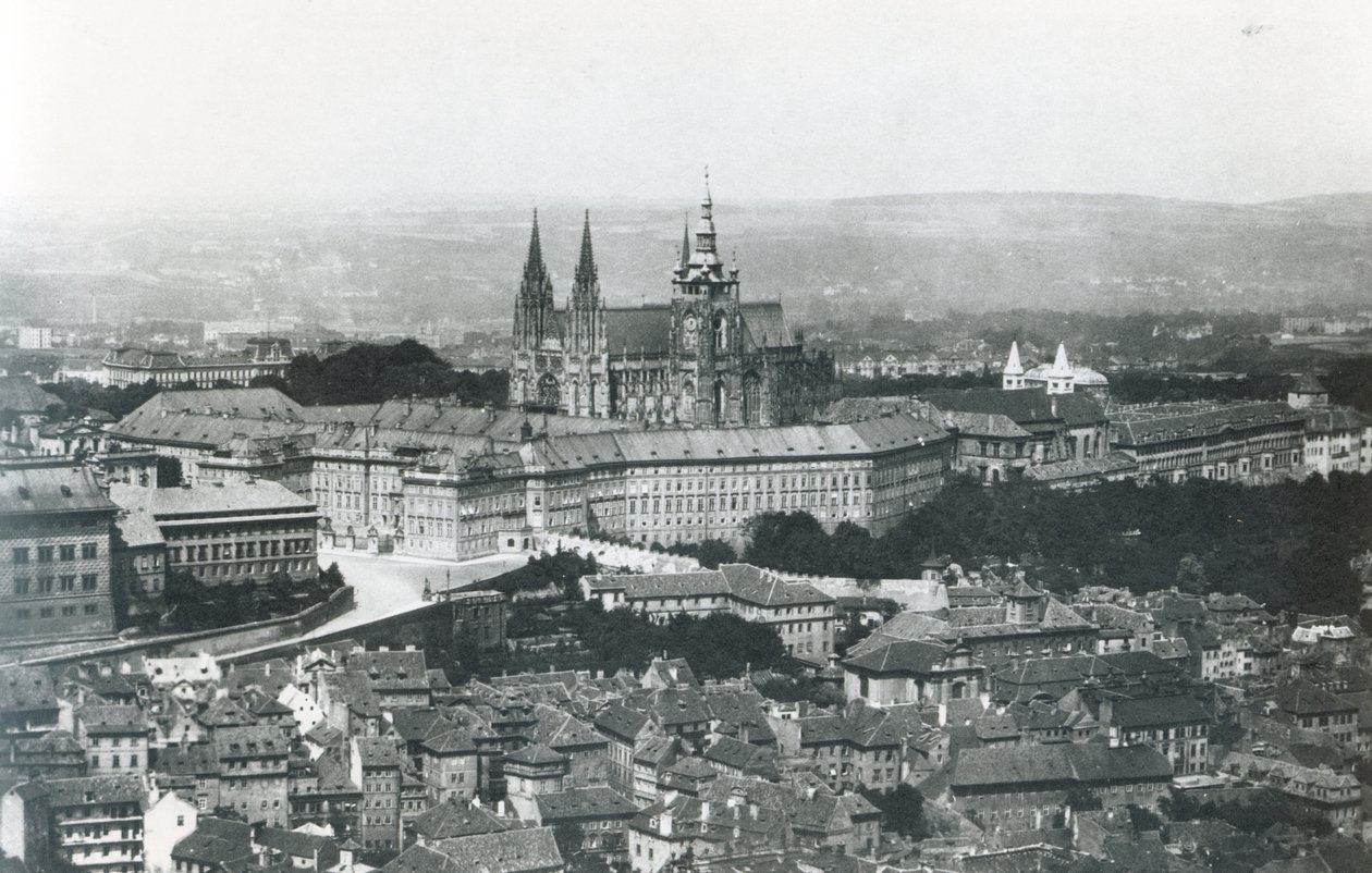 Utsikt över Prag, sent 1800-tal av French Photographer