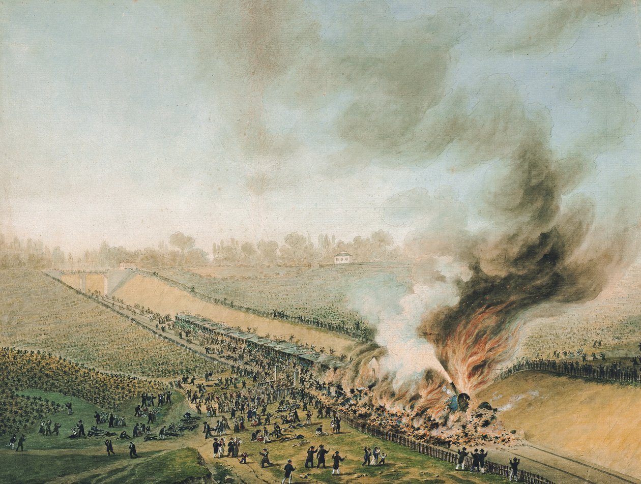 Ulykke på jernbanen Versailles til Bellevue, 8. maj 1842 swed av French School