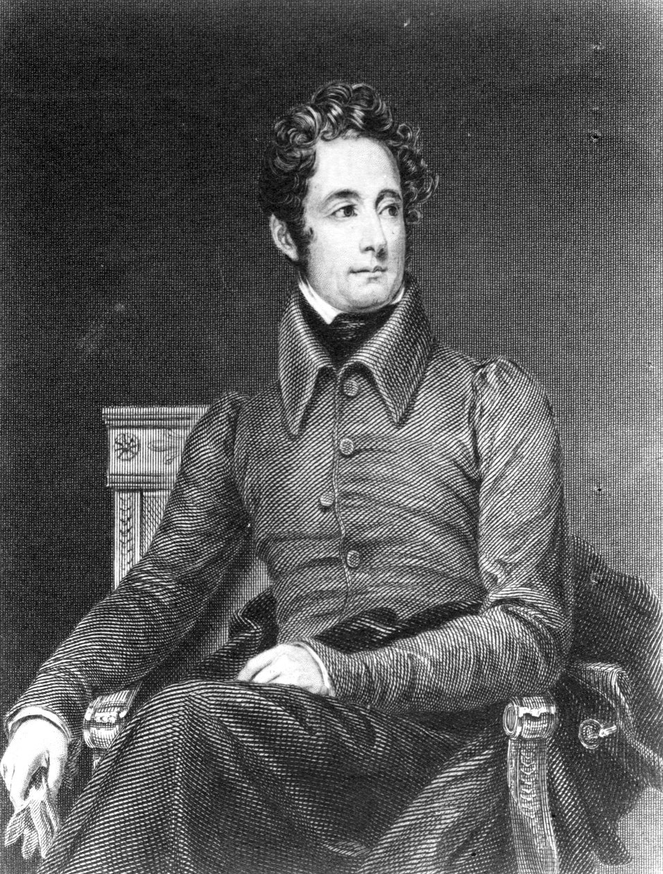 Alphonse de Lamartine av French School