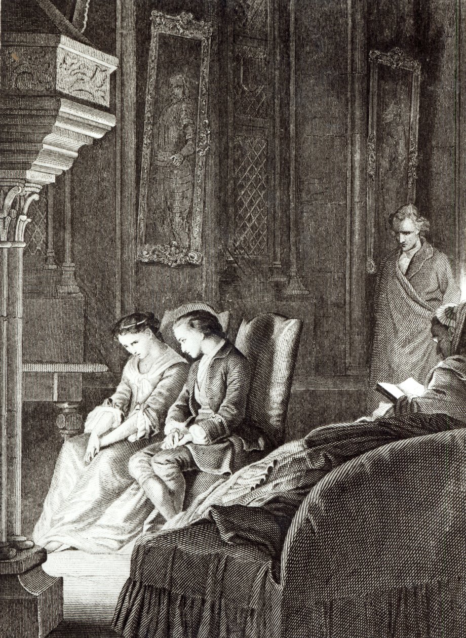 En kväll i Combourg, illustration ur "Les Memoires d
