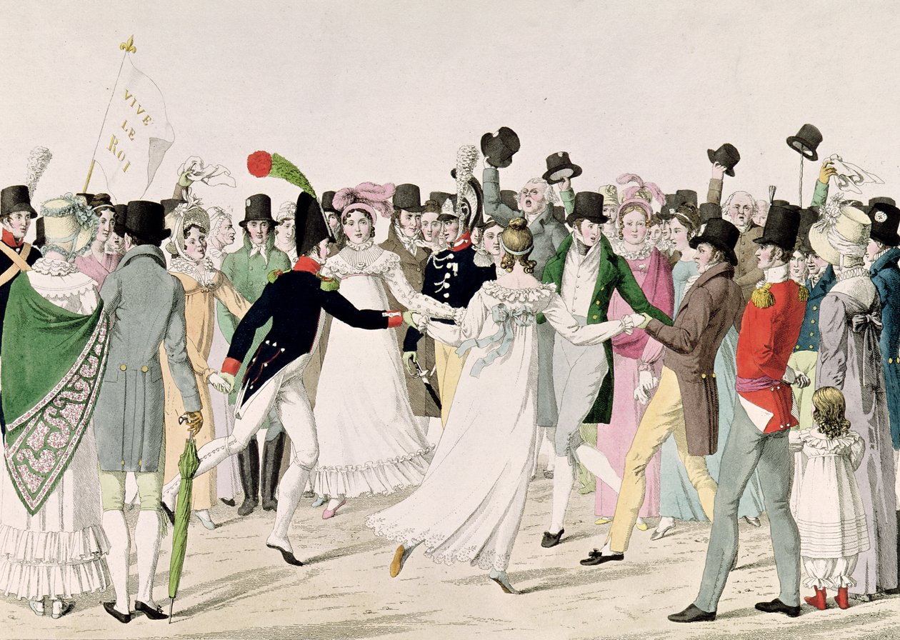 En kväll på Tuilerierna i juli 1815 av French School