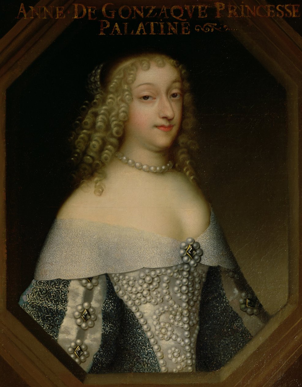 Anne de Gonzaga (1616-84) Prinsesse Palatine swed av French School