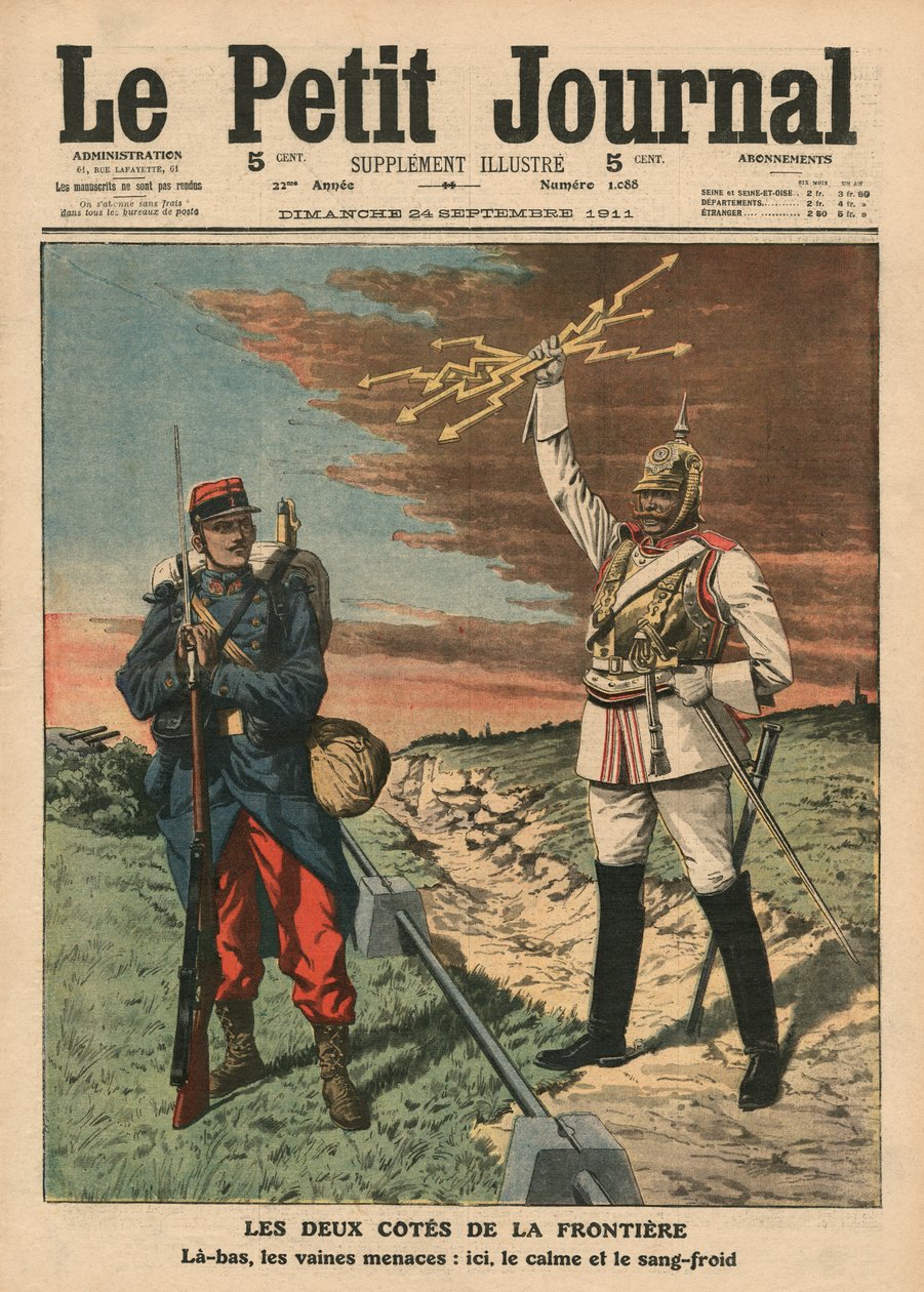 Båda sidor om gränsen, framsidans illustration från 