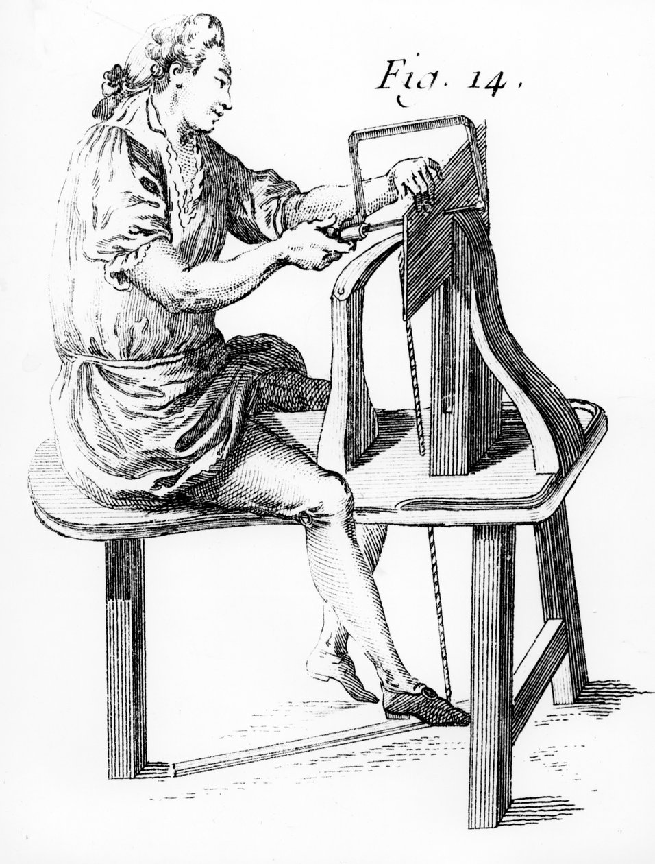 Snickare som gör fretwork av French School