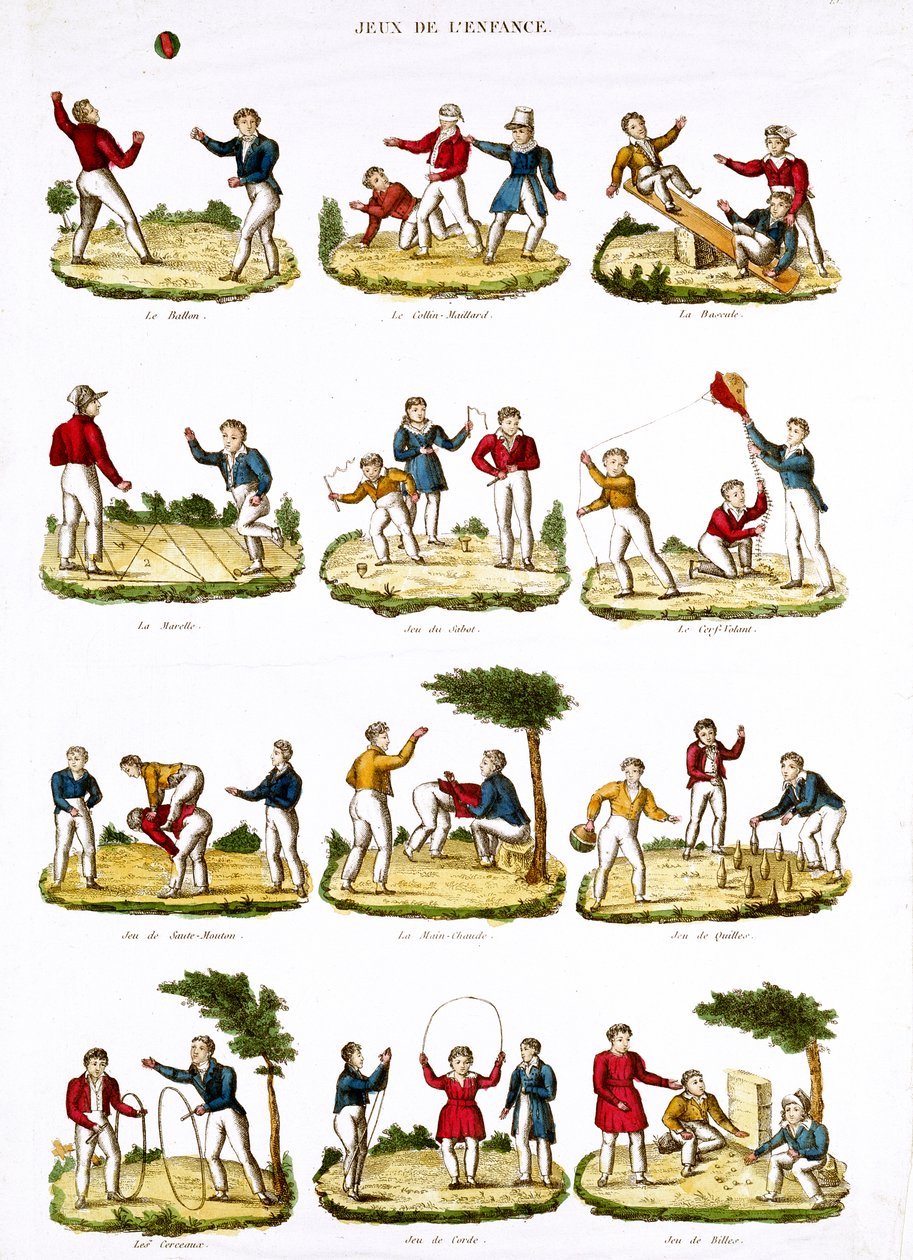 Barnspel, 1810 av French School