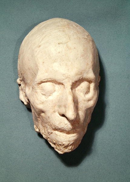 Felicite de Lamennais (1782-1854) dödsmask 1854 (gips) av French School