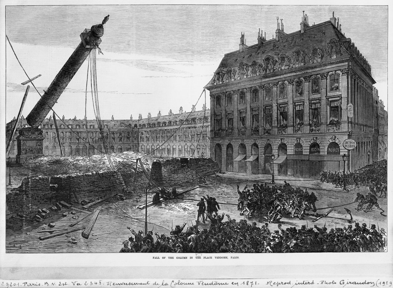 Pau o le koluma i le Place Vendome, Pale, 1871 swed av French School