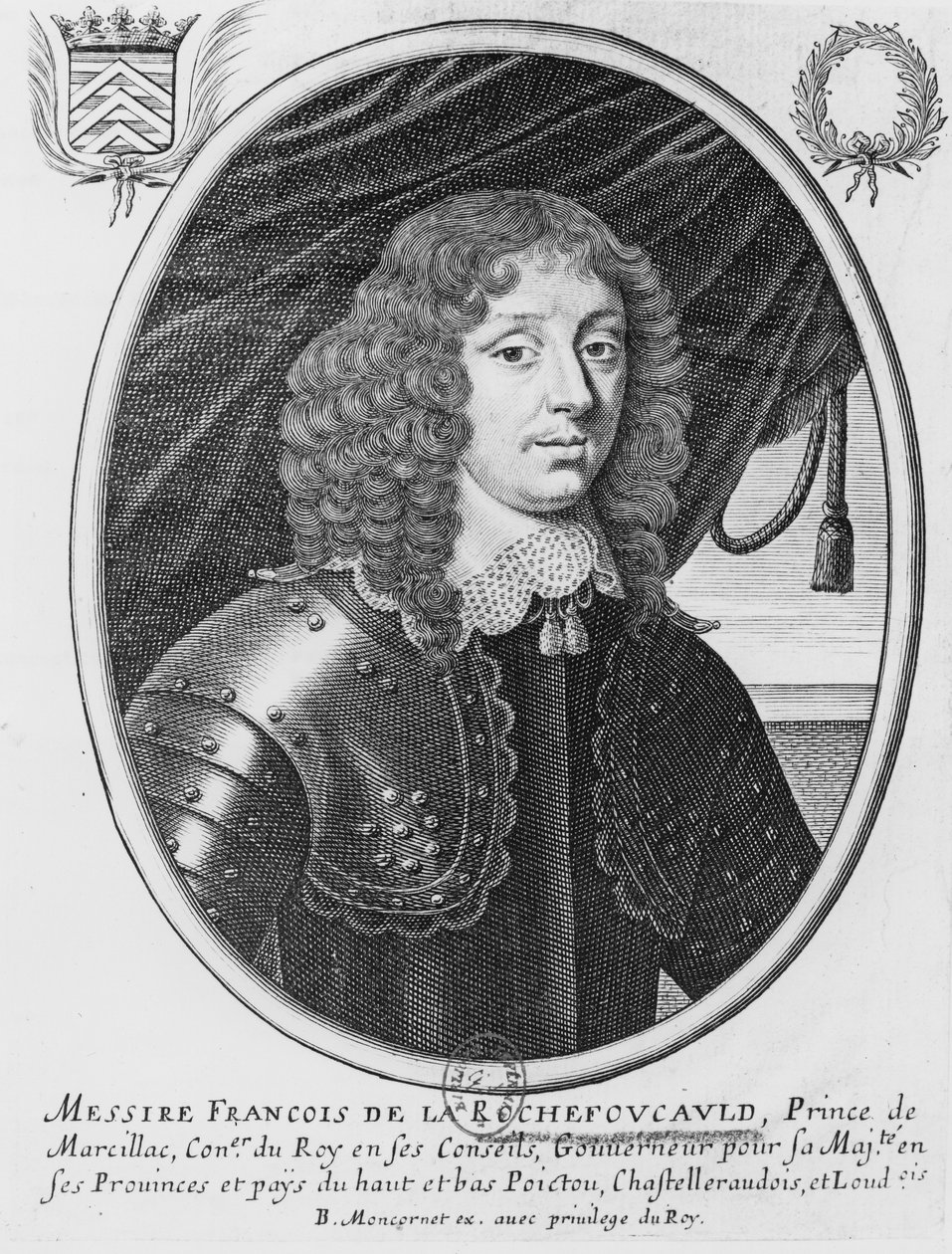 Francois VI (1613-80) hertig av Rochefoucauld, prins av Marcillac av French School