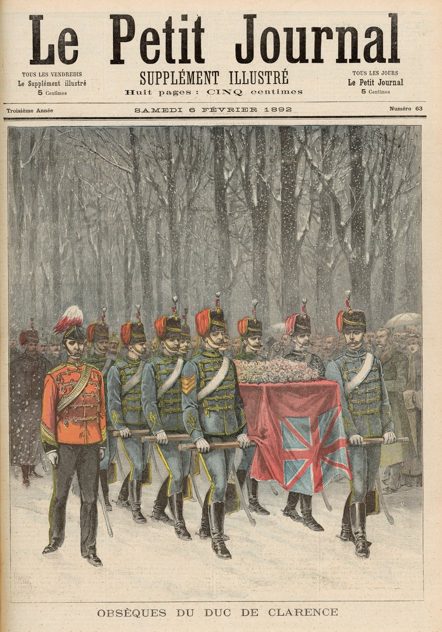 Begravning av Albert Victor (1864-92), hertig av Clarence, från "Le Petit Journal", 6 februari 1892. av French School