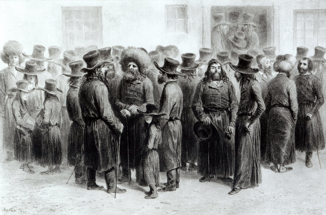 Judiska handlare och köpmän, tryckt av Auguste Bry av French School