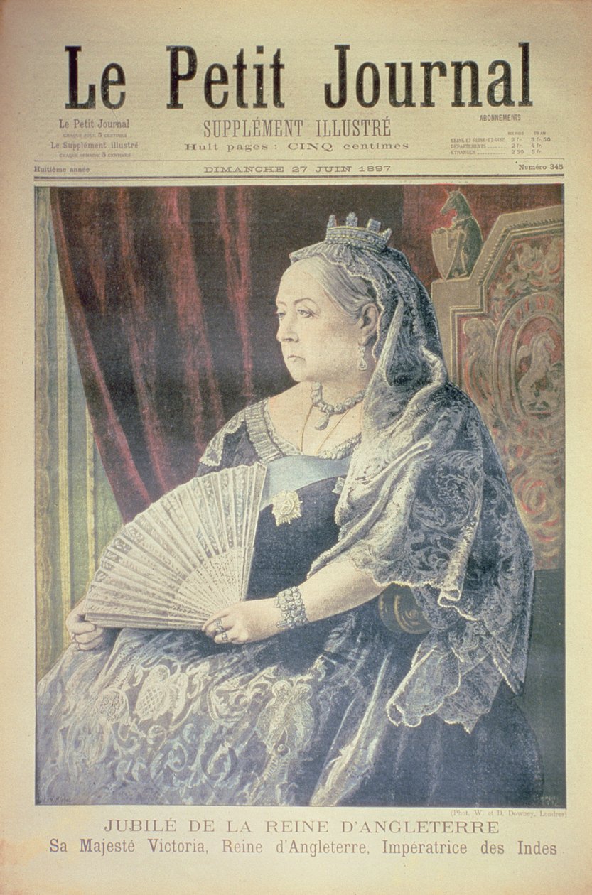 Englands drottnings jubileum, framsida av "Le Petit Journal", 27 juni 1897 (se även 116065) av French School