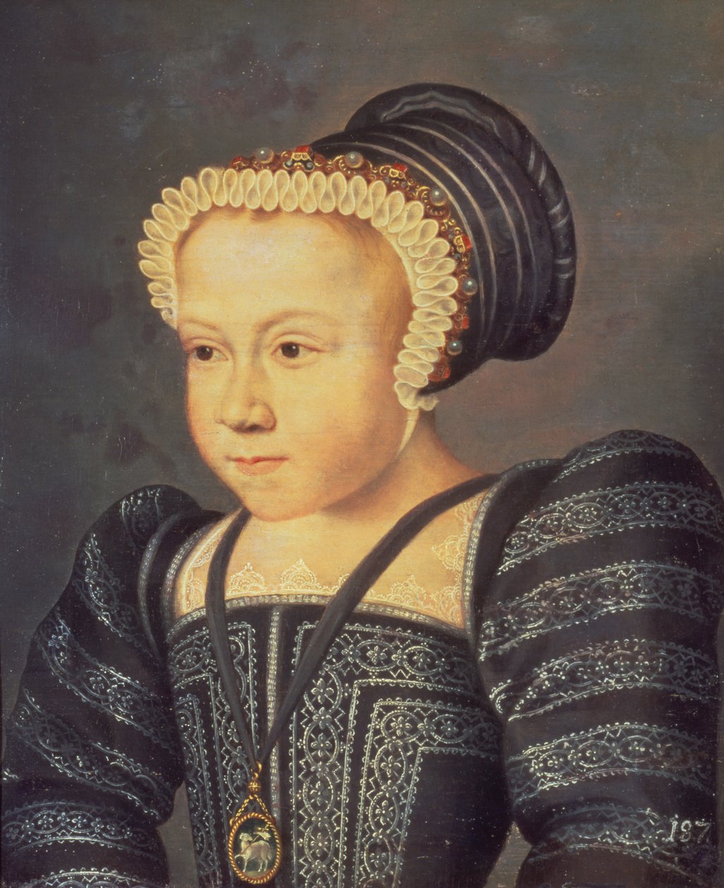 Margareta, drottning av Navarra, som barn, 1550 av French School