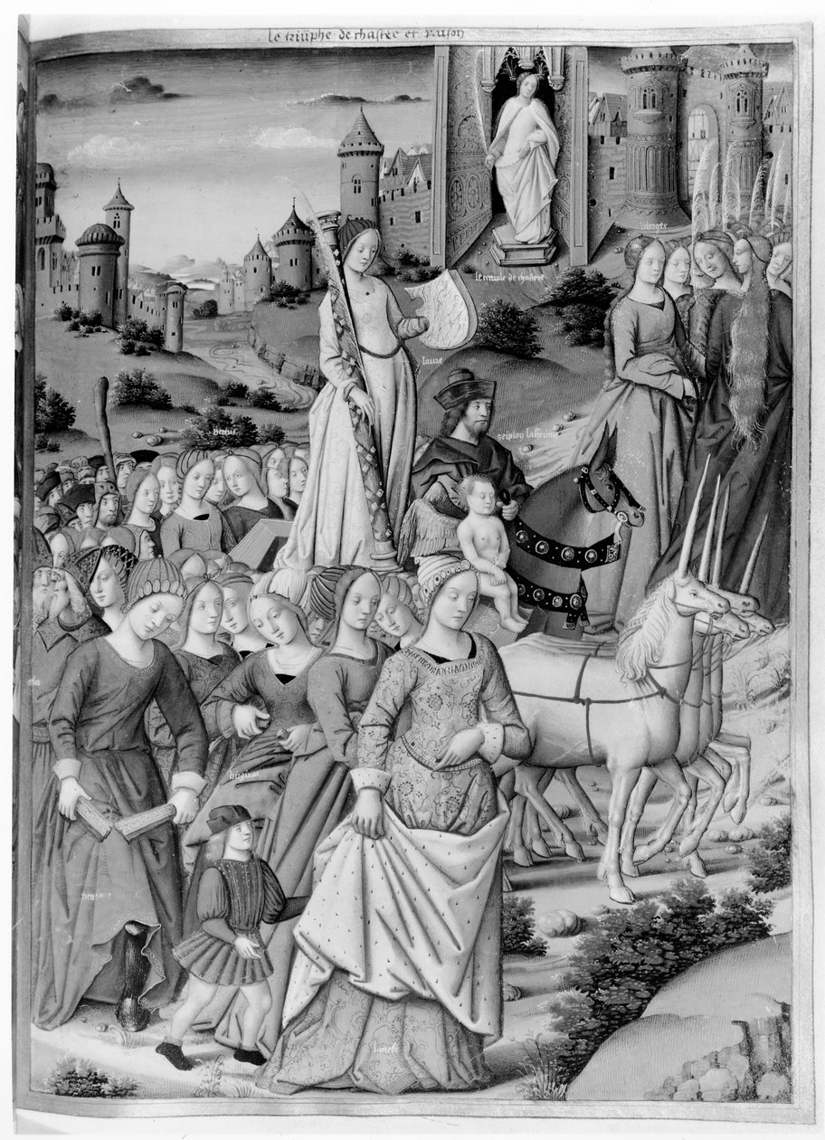 Ms.Fr.594 fol.102 The Triumph of Chastity and Reason, from 