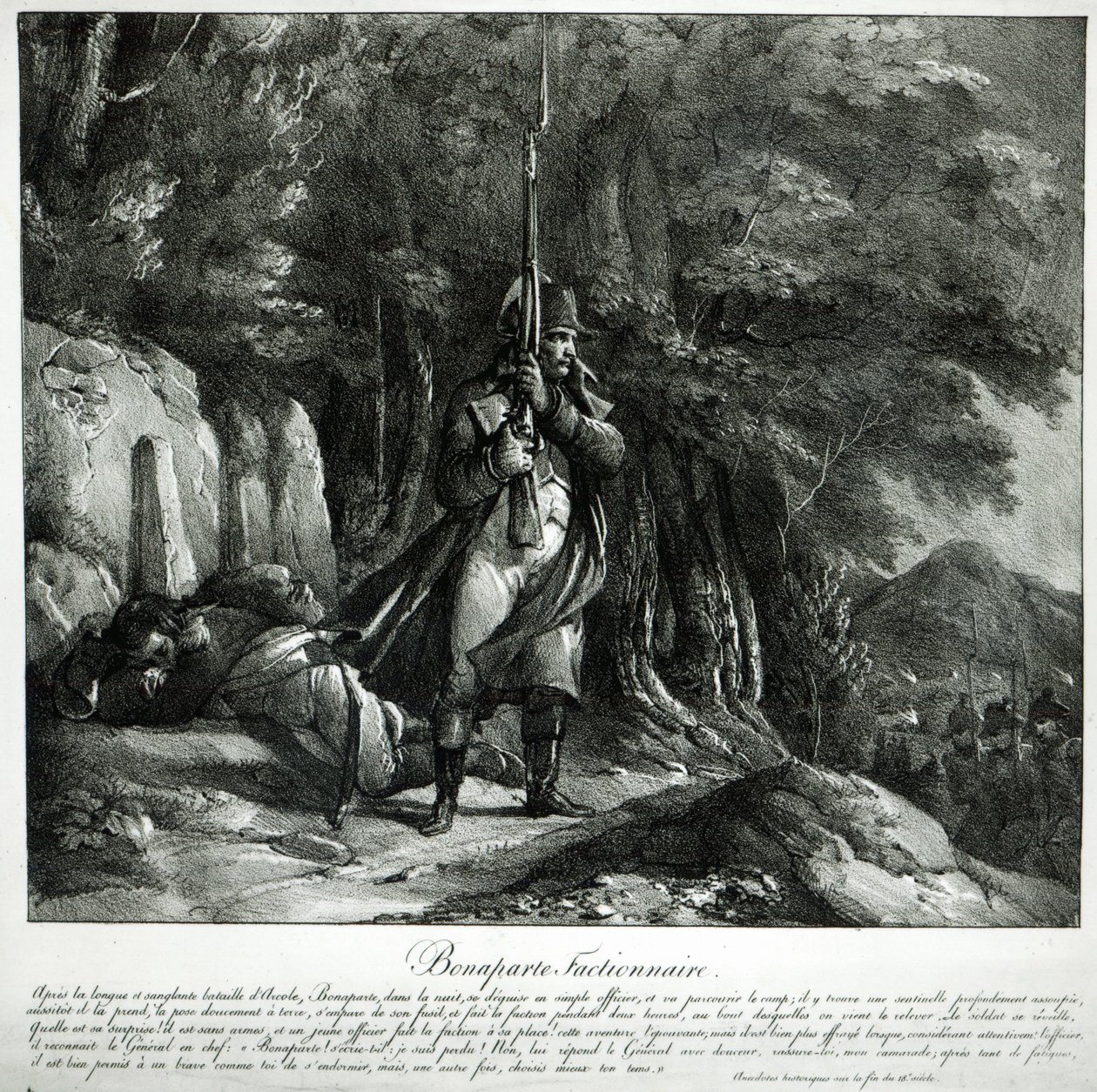 Napoleon i vaktpost efter slaget vid Pont d