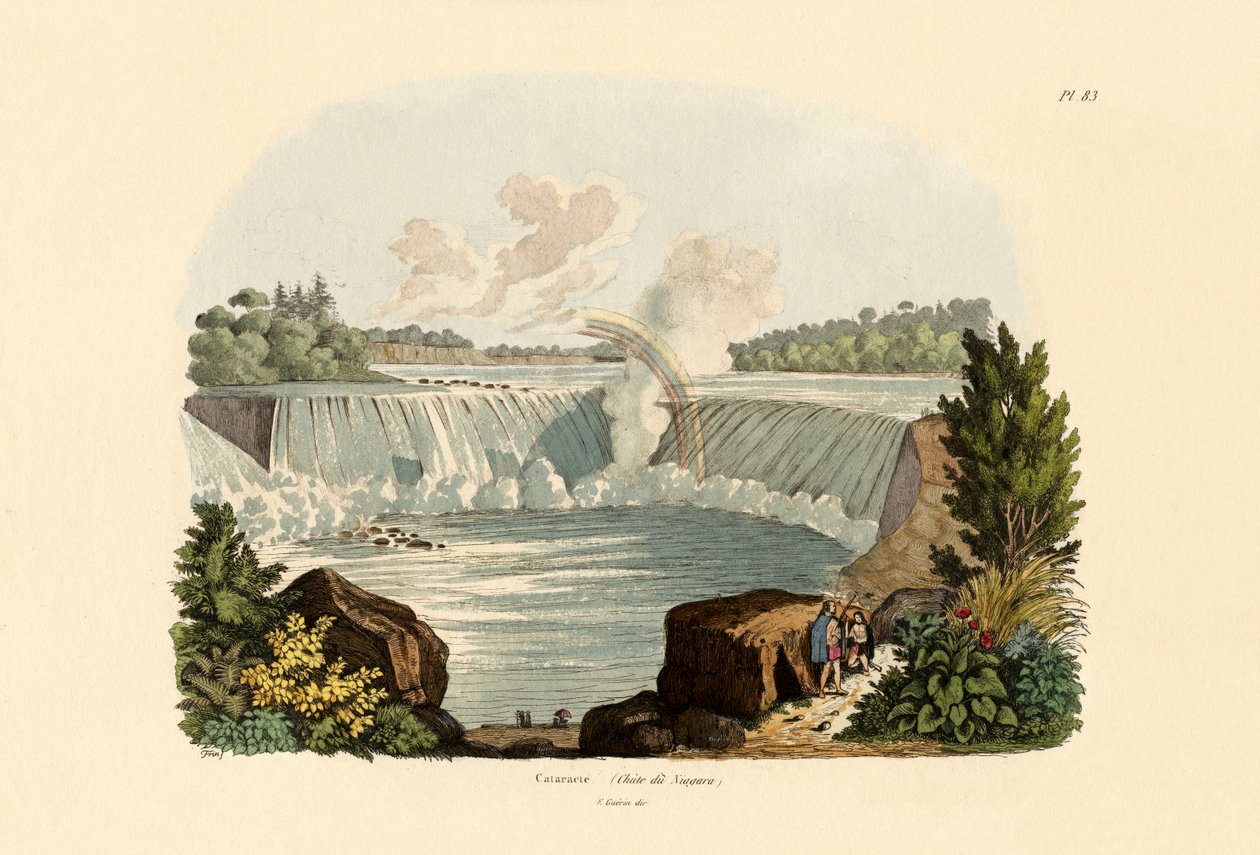 Niagarafallen, 1833-39 av French School