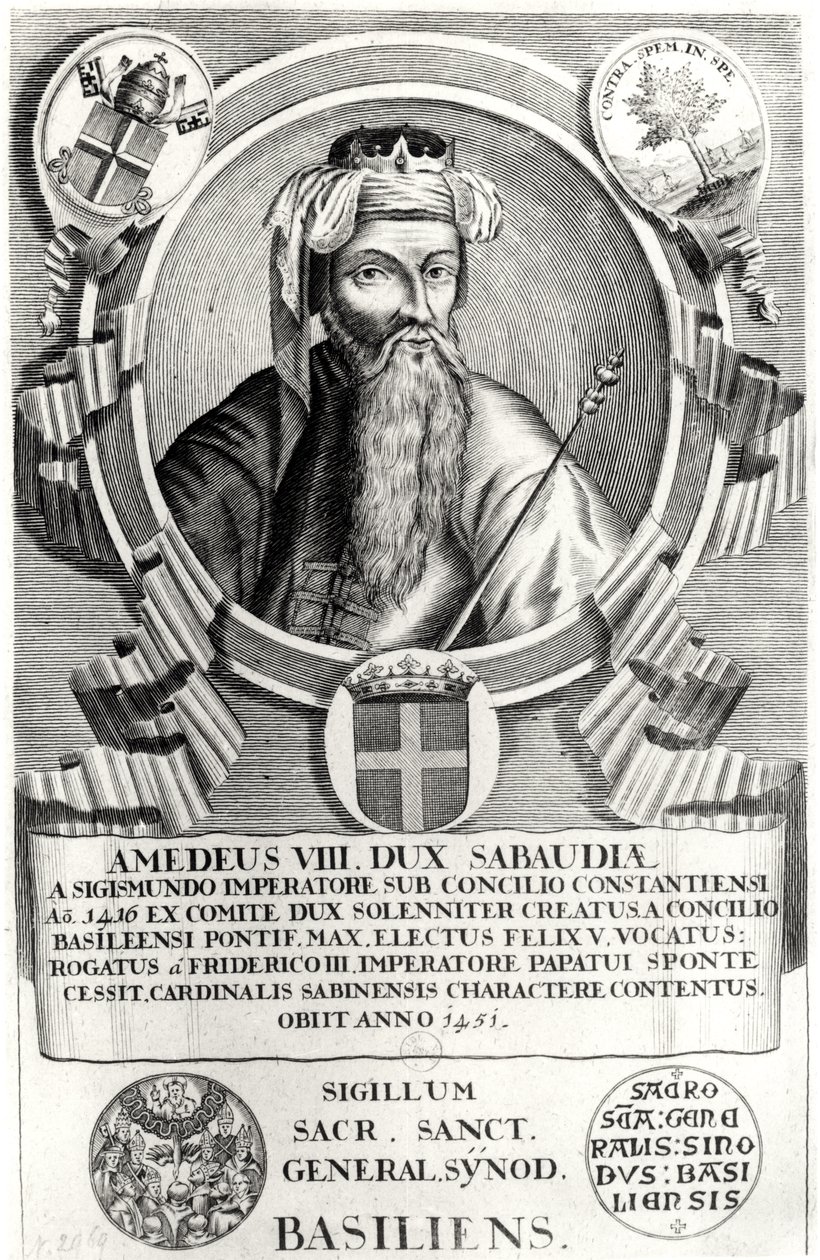 Porträtt av Amedee VIII Stilla havet (1383-1451) av French School