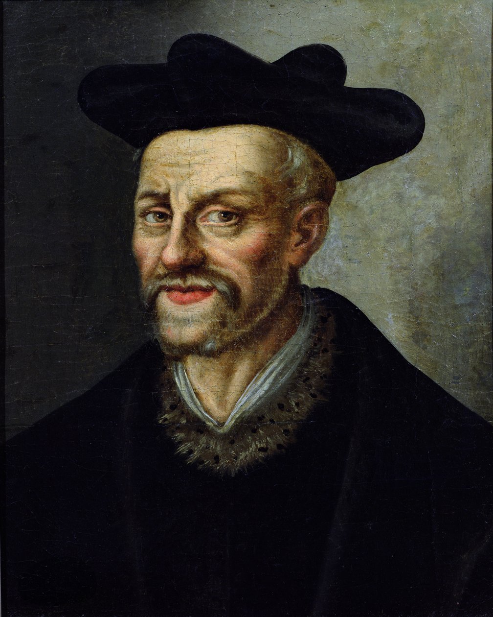 Porträtt av Francois Rabelais (ca 1494-1553) av French School