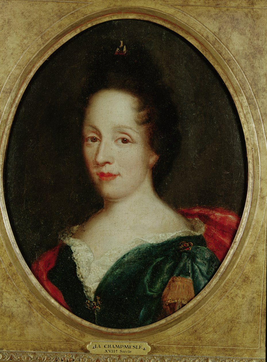 Porträtt av Madame Champmesle (1642-98) av French School