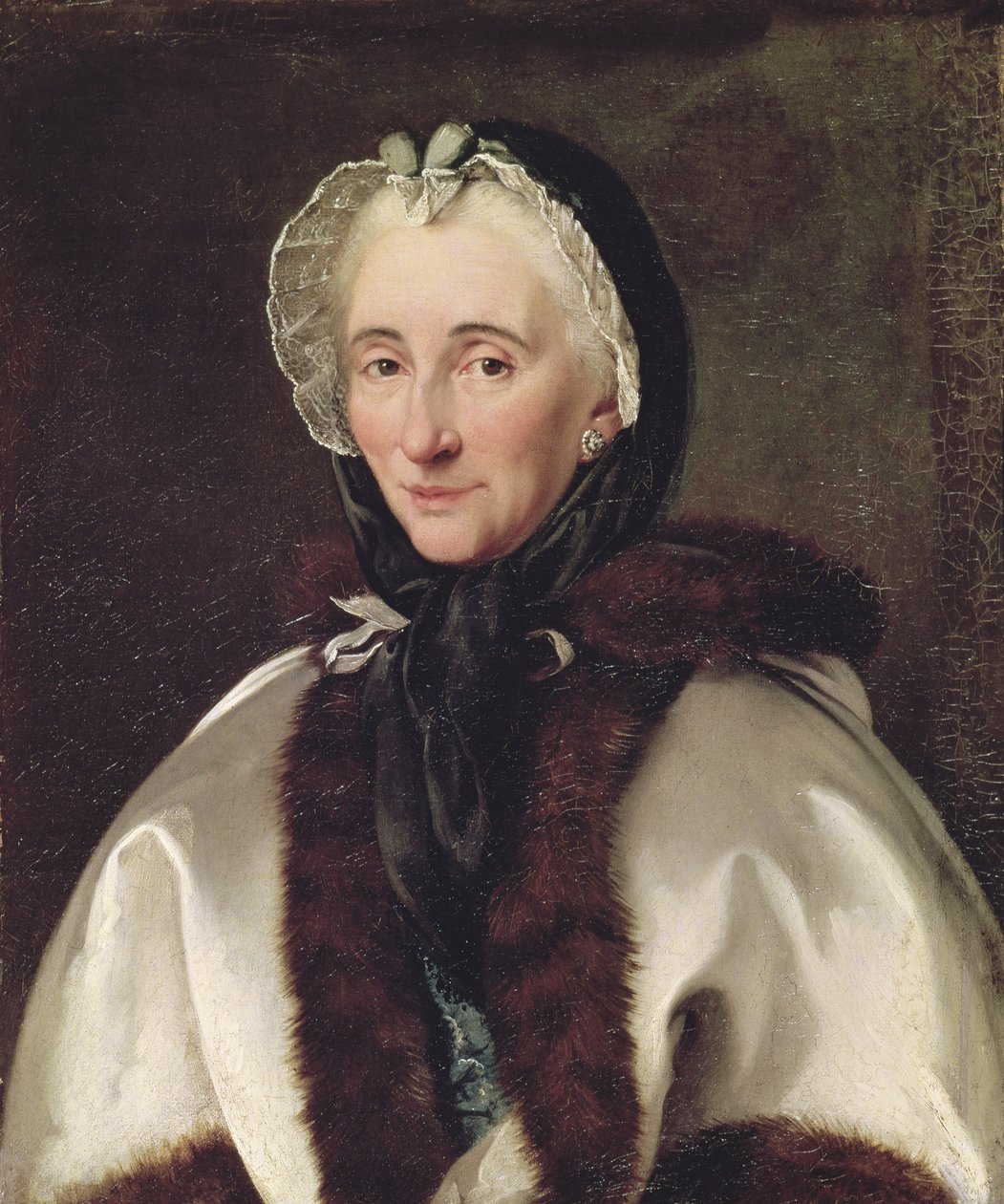 Porträtt av madame Francoise de Graffigny (1695-1758) av French School