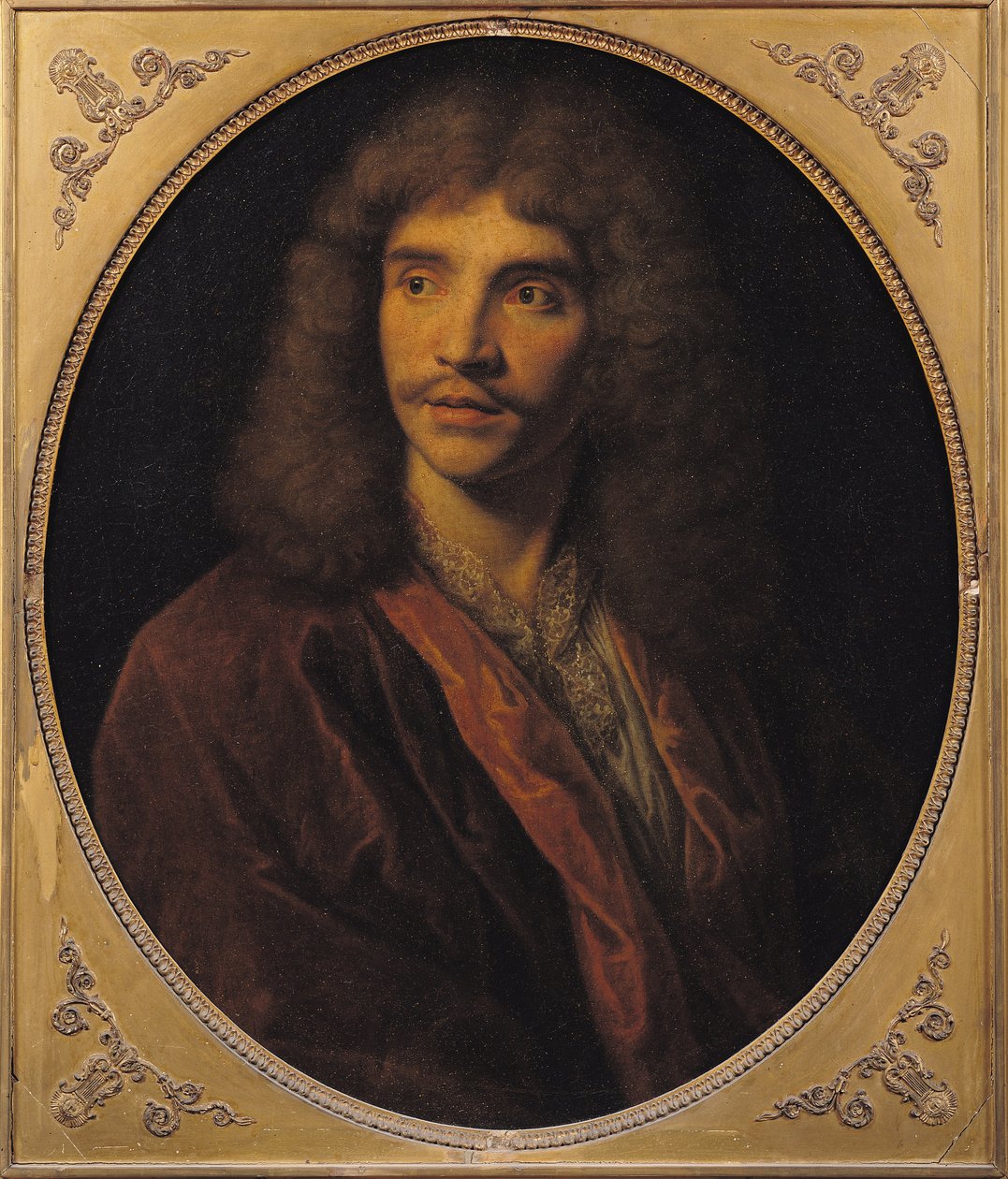 Porträtt av Moliere (1622-73) av French School