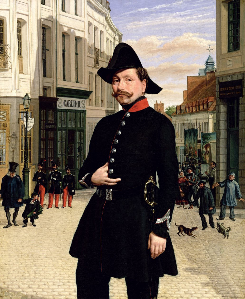 Porträtt av en polis i Douai 1848 av French School