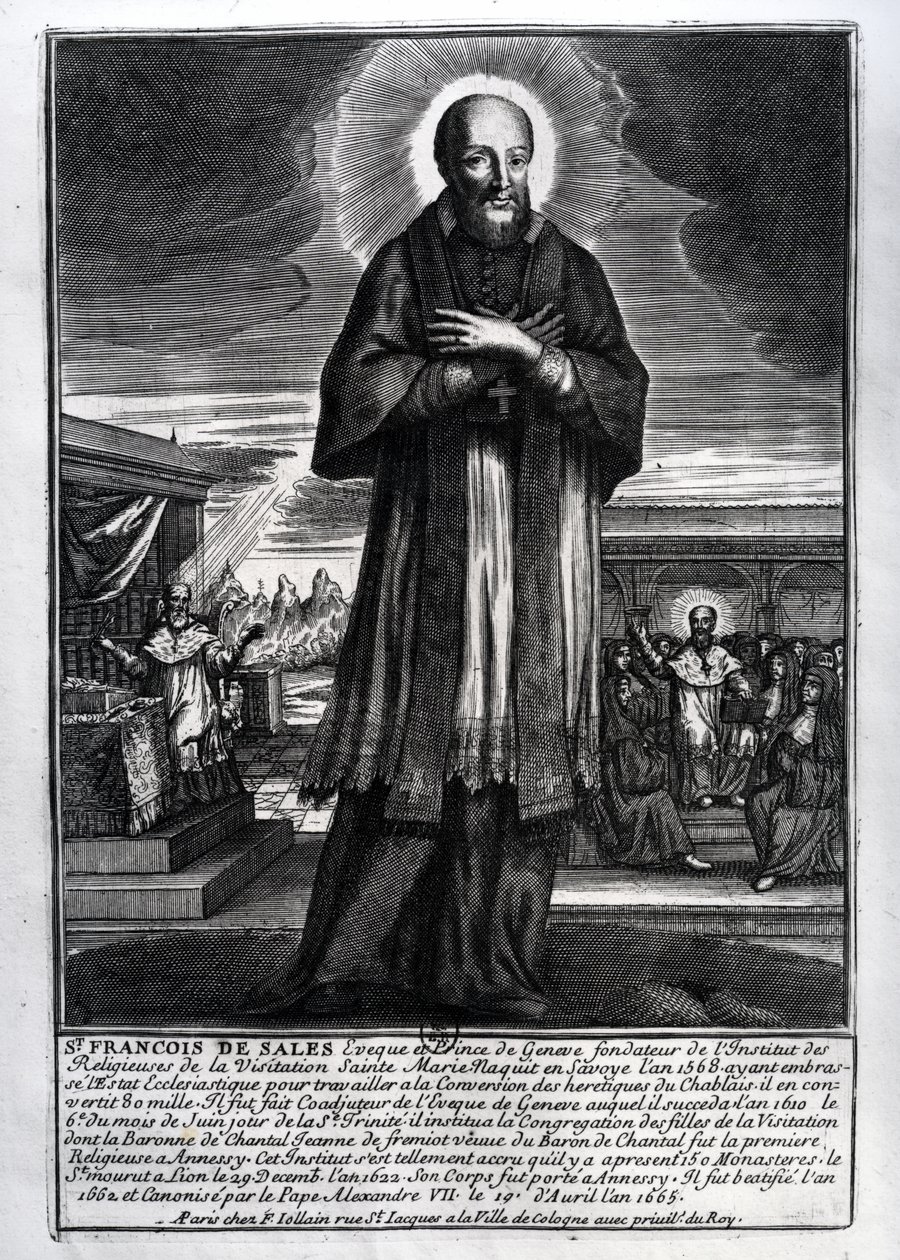 Saint Francois de Sales (1568-1622) av French School