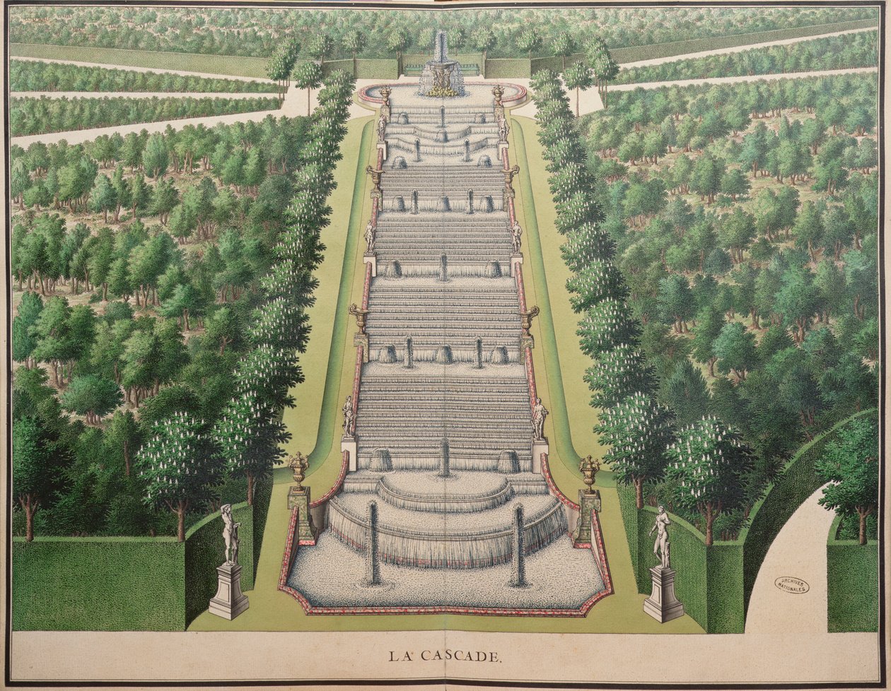 T.1 n.27 Plan över fontänen vid Marly, 1714 av French School