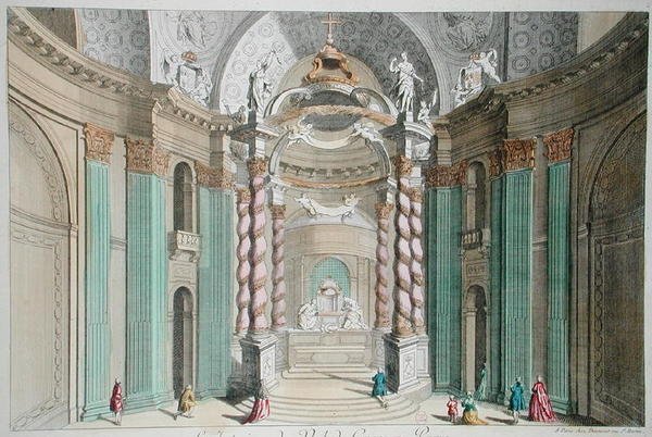 Baldakinen i Eglise du Val-de-Grace, Paris av French School