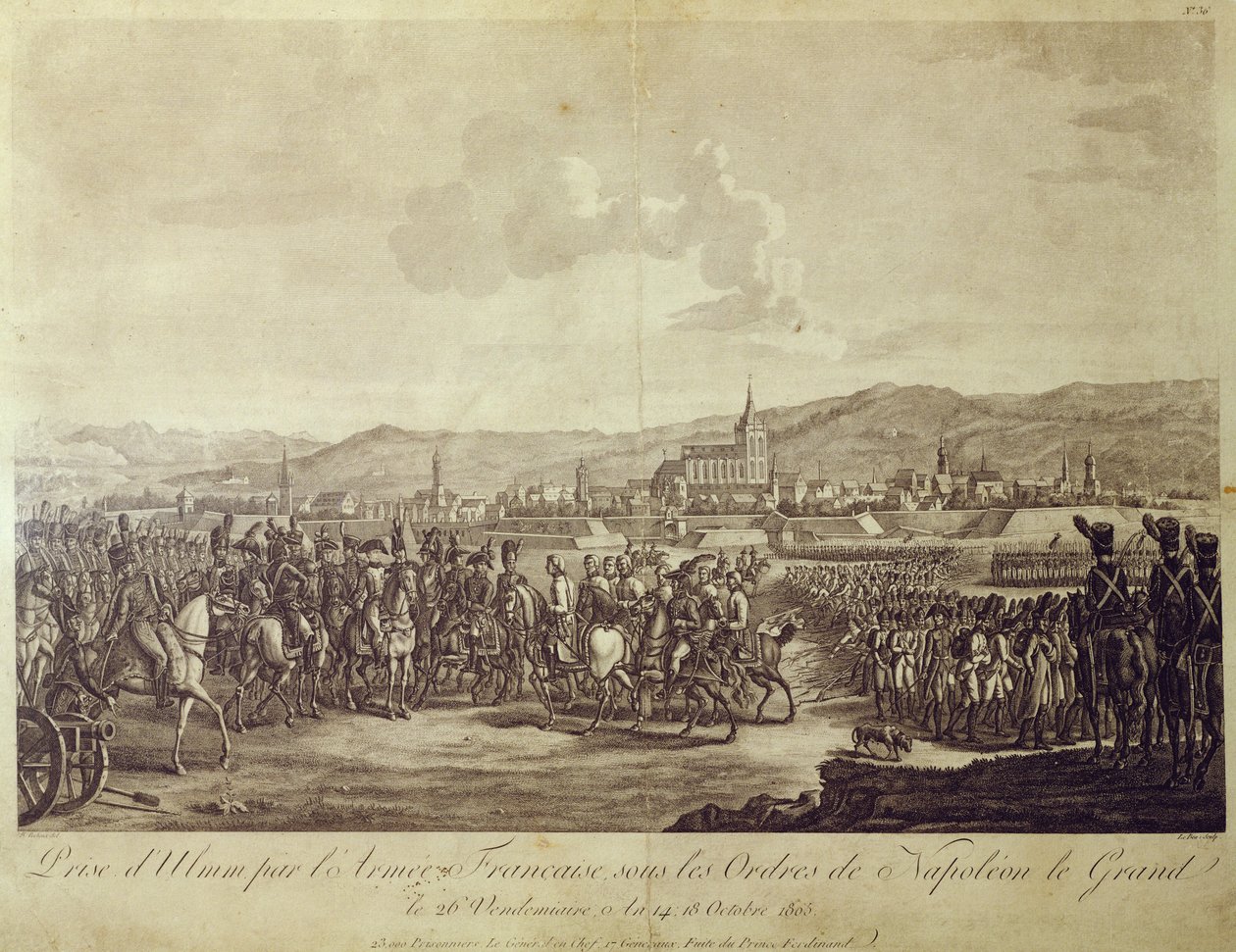Kapitulationen av Ulm i oktober 1805 av French School