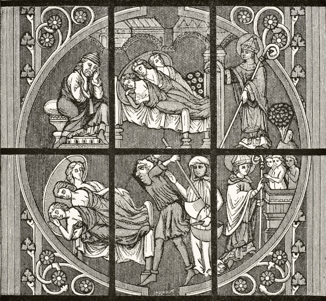The Legend of St. Nicholas, från "Science and Literature in the Middle Ages" av Paul Lacroix (1806-84) publicerad London 1878 av French School