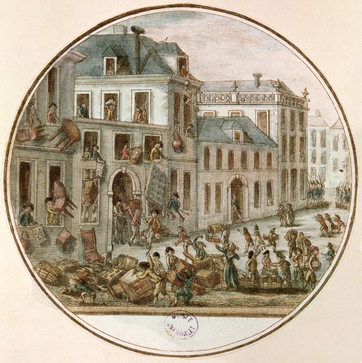 Reveillonupploppet i april 1789 av French School
