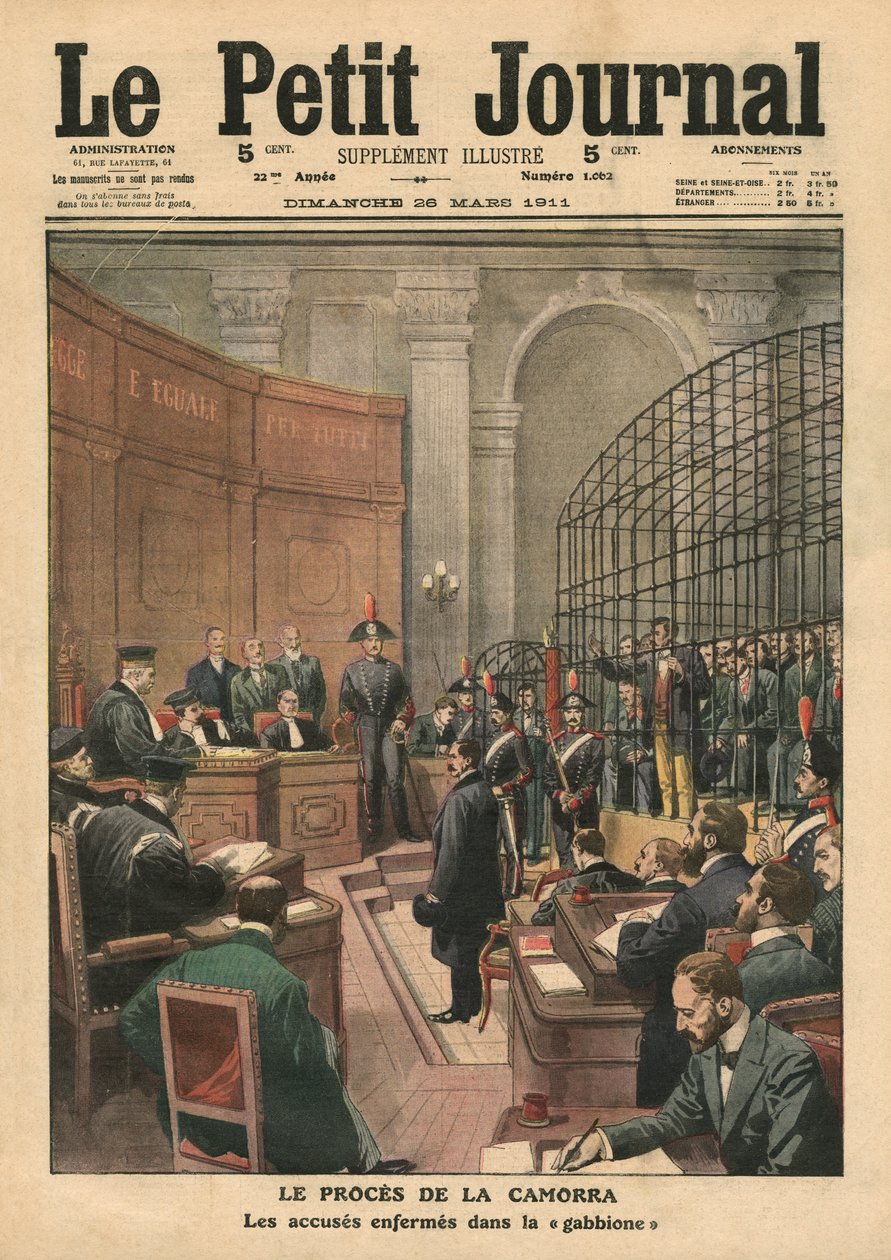 Trial of the Camorra, illustration från 