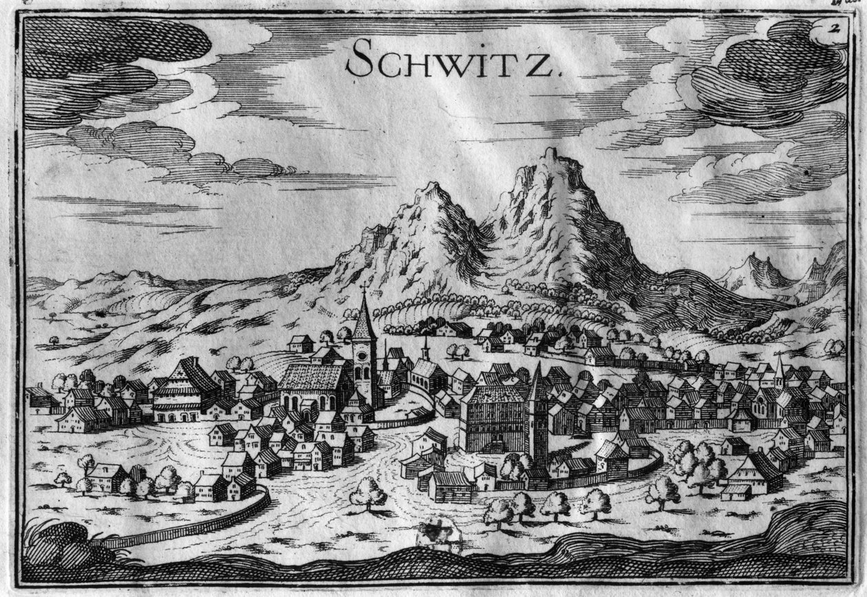 Utsikt över Schwyz av French School
