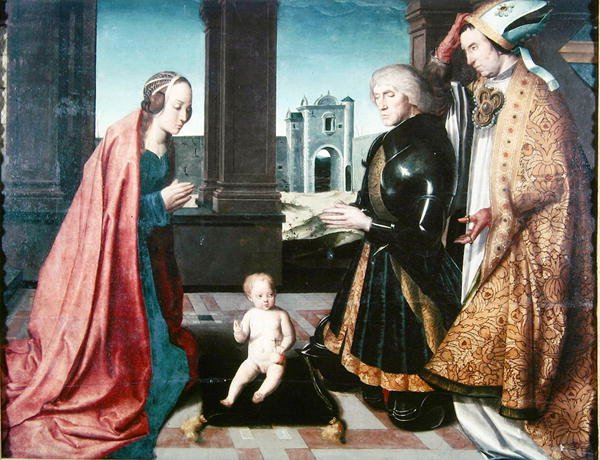 The Infant Christ Adored by a Knight, 1400-1500-talet av French School