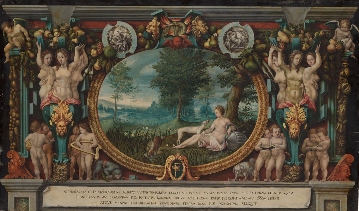 Nymfen av Fontainebleau. av French