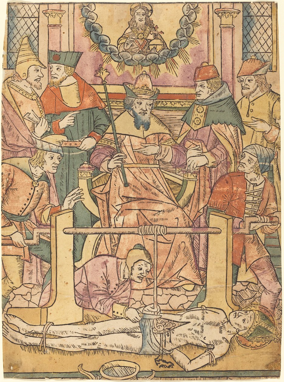 Sankt Erasmuss martyrskap av French 15th Century