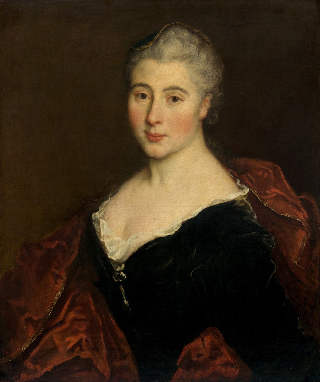 Porträtt av en kvinna av French 18th Century