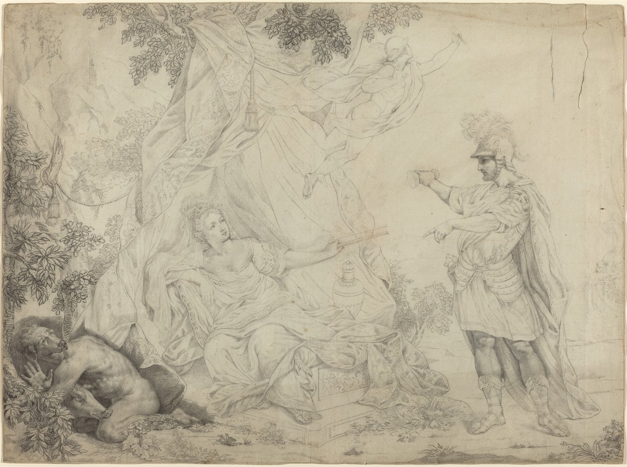 Circe och Ulysses av French 19th Century